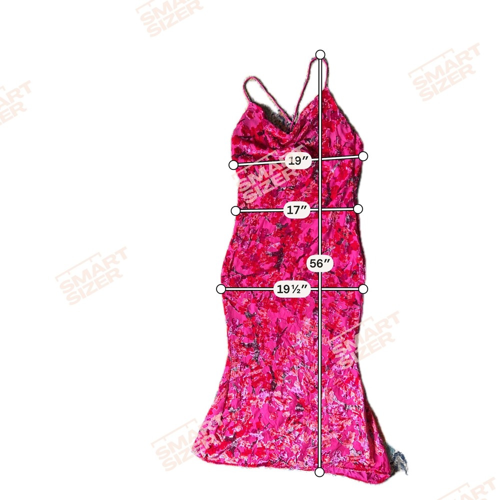 Boohoo Devore Cowl Neck Maxi Dress Hot Pink Floral Velvet GZZ11475 US 8 NEW, Y2K - Picture 5 of 16